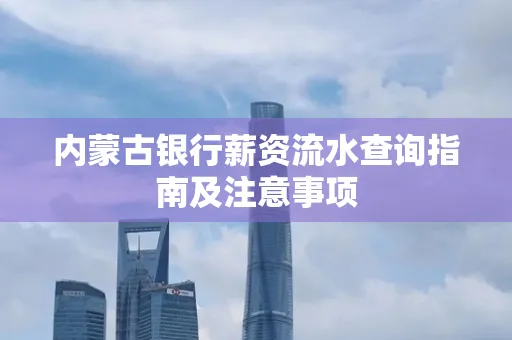 内蒙古银行薪资流水查询指南及注意事项