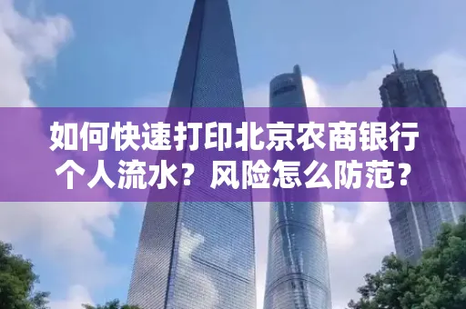 如何快速打印北京农商银行个人流水?风险怎么防范?