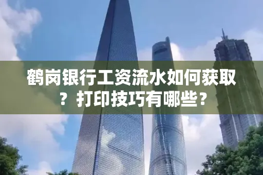 鹤岗银行工资流水如何获取?打印技巧有哪些?
