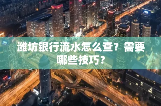 潍坊银行流水怎么查?需要哪些技巧?