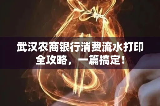 武汉农商银行消费流水打印全攻略,一篇搞定!