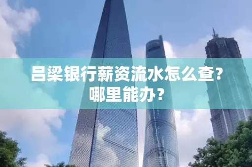 吕梁银行薪资流水怎么查?哪里能办?