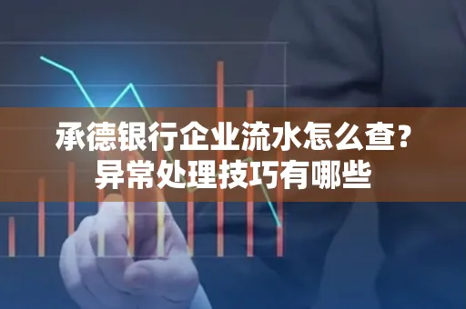 承德银行企业流水怎么查?异常处理技巧有哪些
