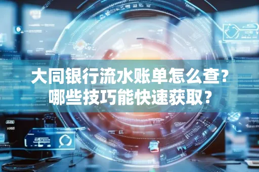 大同银行流水账单怎么查?哪些技巧能快速获取?