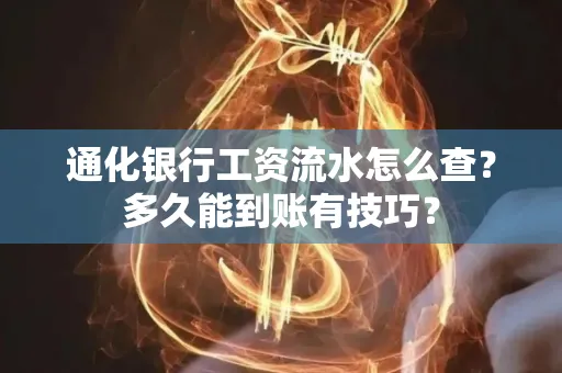 通化银行工资流水怎么查?多久能到账有技巧?