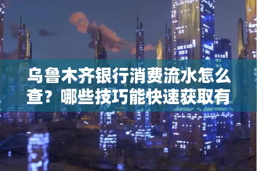 乌鲁木齐银行消费流水怎么查?哪些技巧能快速获取有效信息?