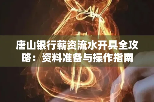 唐山银行薪资流水开具全攻略:资料准备与操作指南