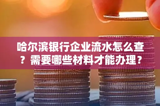 哈尔滨银行企业流水怎么查?需要哪些材料才能办理?
