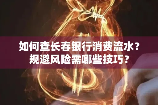 如何查长春银行消费流水?规避风险需哪些技巧?