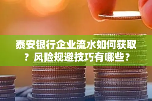 泰安银行企业流水如何获取?风险规避技巧有哪些?
